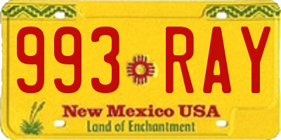 NM license plate 993RAY