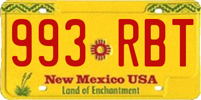 NM license plate 993RBT