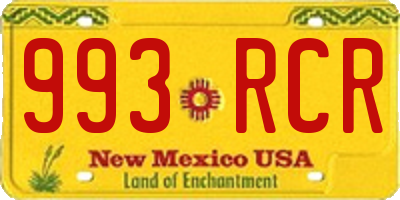 NM license plate 993RCR