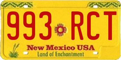 NM license plate 993RCT