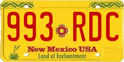 NM license plate 993RDC