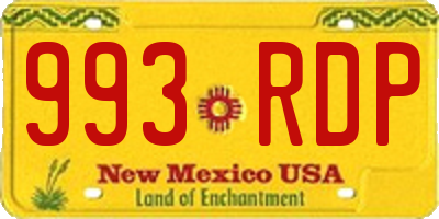 NM license plate 993RDP