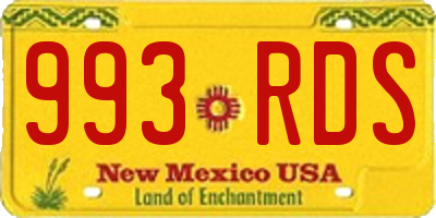 NM license plate 993RDS