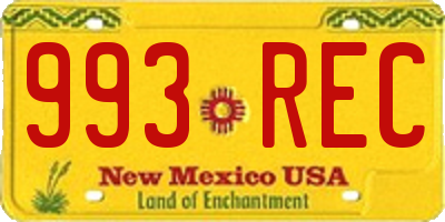 NM license plate 993REC