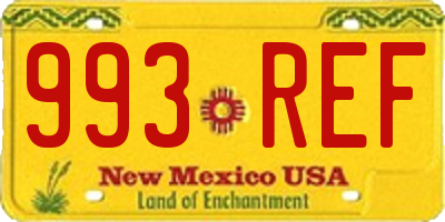 NM license plate 993REF