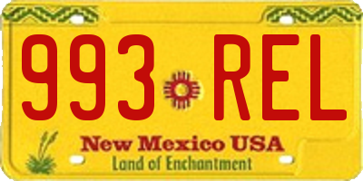 NM license plate 993REL