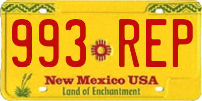 NM license plate 993REP
