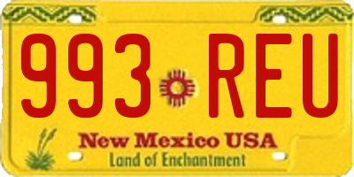 NM license plate 993REU