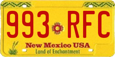 NM license plate 993RFC