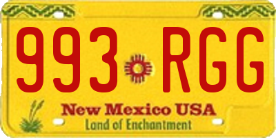 NM license plate 993RGG