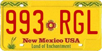 NM license plate 993RGL
