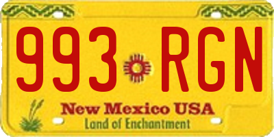 NM license plate 993RGN