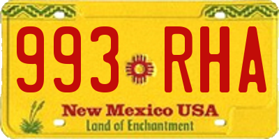 NM license plate 993RHA