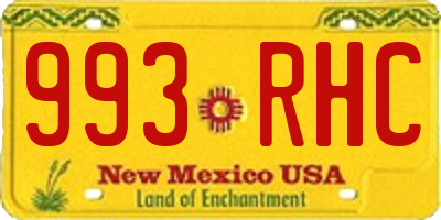 NM license plate 993RHC