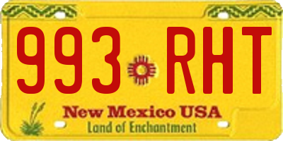 NM license plate 993RHT