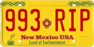 NM license plate 993RIP