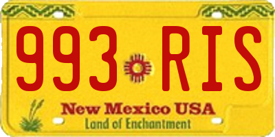 NM license plate 993RIS