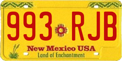 NM license plate 993RJB