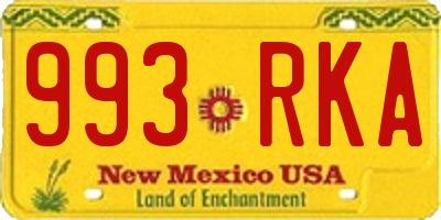 NM license plate 993RKA