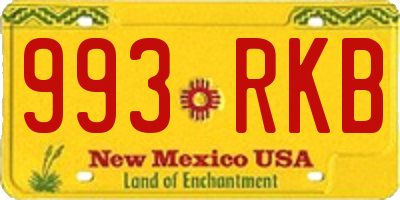 NM license plate 993RKB