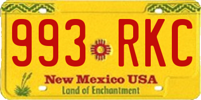 NM license plate 993RKC