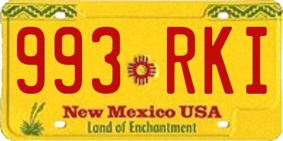 NM license plate 993RKI