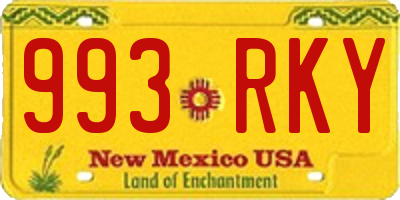 NM license plate 993RKY