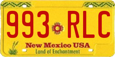 NM license plate 993RLC