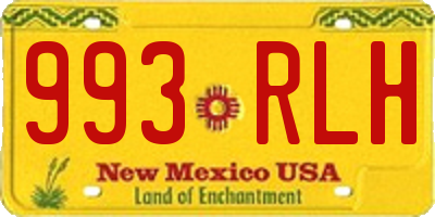 NM license plate 993RLH