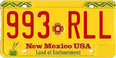 NM license plate 993RLL