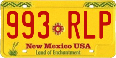 NM license plate 993RLP