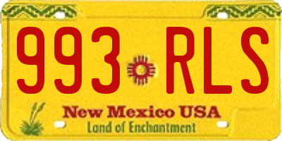 NM license plate 993RLS