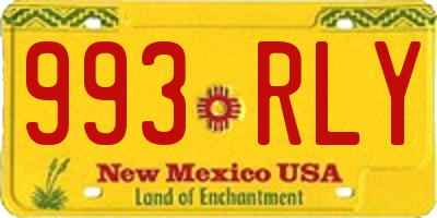 NM license plate 993RLY