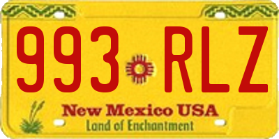 NM license plate 993RLZ