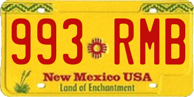 NM license plate 993RMB