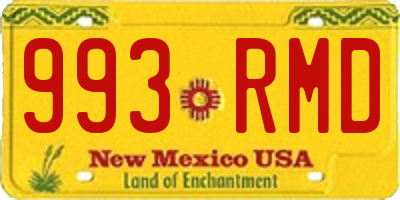 NM license plate 993RMD