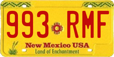 NM license plate 993RMF