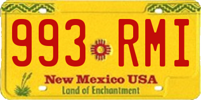 NM license plate 993RMI