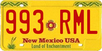 NM license plate 993RML