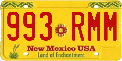 NM license plate 993RMM