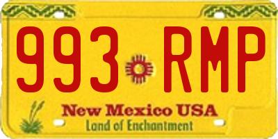 NM license plate 993RMP