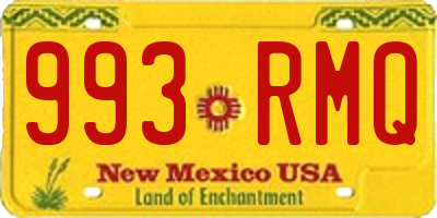 NM license plate 993RMQ