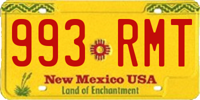 NM license plate 993RMT