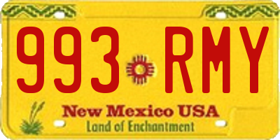 NM license plate 993RMY