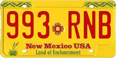 NM license plate 993RNB