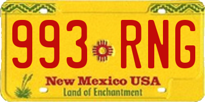 NM license plate 993RNG