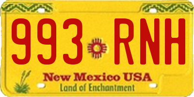 NM license plate 993RNH