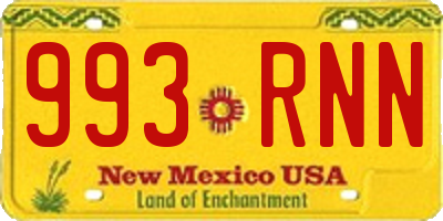 NM license plate 993RNN