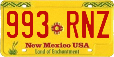 NM license plate 993RNZ