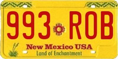 NM license plate 993ROB